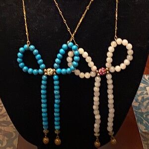 Set of Lenora Dame Bow Necklaces